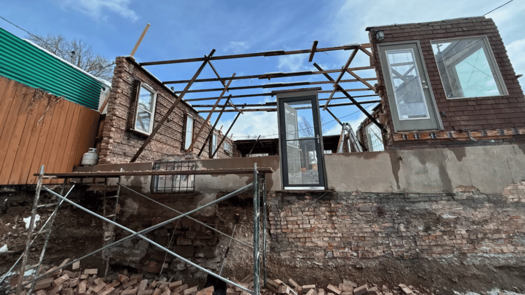 Original Salt Lake City Avenues home during early stages of major remodel by CK Builders.